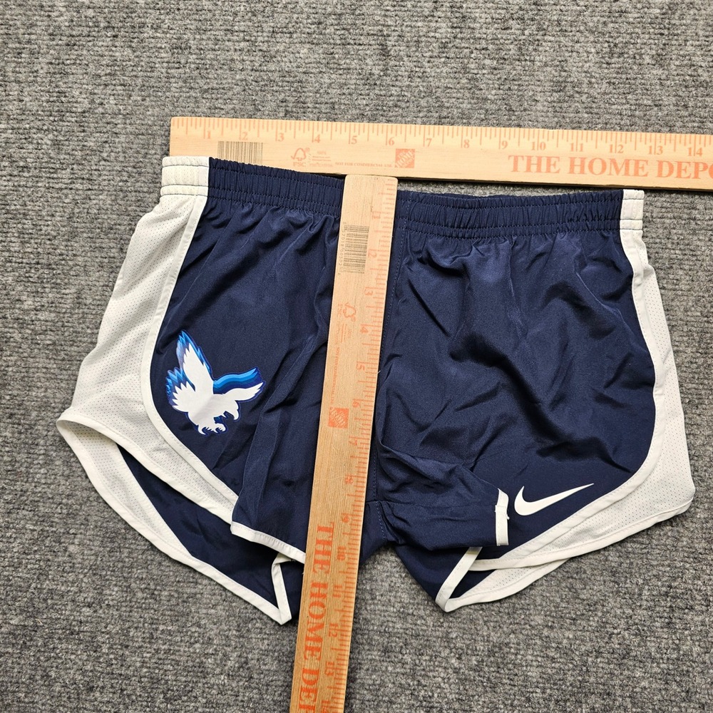 Nike Dri-FIT Tempo Running Shorts Navy Blue White Eagle Graphic Womens Medium